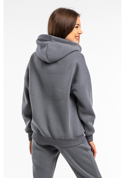 Kadın 3 Iplik Içi Pamuklu Oversize Uzun Kollu Sweatshirt modelleri