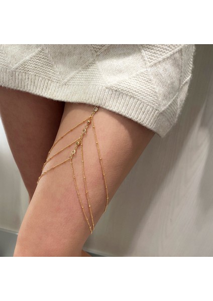 X1373 Kadın Moda Kişilik Uyluk Zinciri Çok Katmanlı Metal Zincir Kadın Kolye Bacak Zinciri Parti Elbise Dekoratif Takı (Yurt Dışından) fırsatları