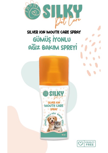 Sılky - Köpek Ağız Bakım Spreyi ( Gümüş iyonlu - 100ml );