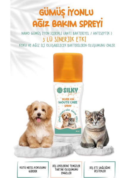 Sılky - Köpek Ağız Bakım Spreyi ( Gümüş iyonlu - 100ml );