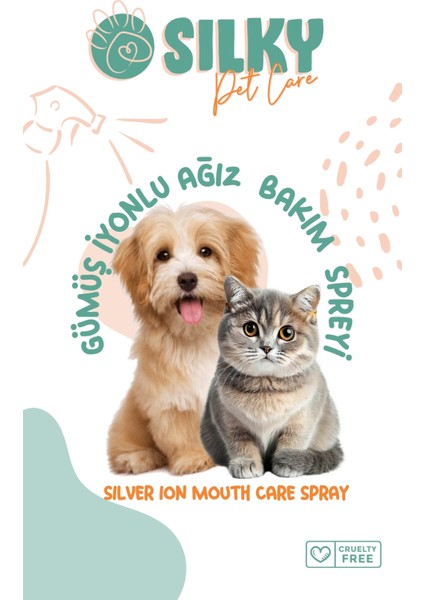 Sılky - Kedi Ağız Bakım Spreyi ( Gümüş iyonlu - 100ml );