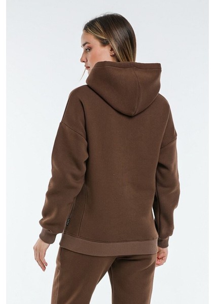 Kadın 3 Iplik Içi Pamuklu Oversize Uzun Kollu Sweatshirt fırsatları