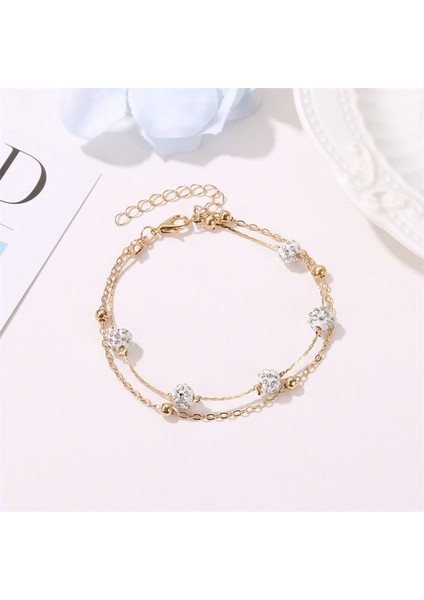 NO.50189 Boyutu Vagzeb Bohemia Et Halhal Kadınlar Için Ayak Aksesuarları Yaz Plaj Kübik Zirkonya Top Bilezik Ayak Bileği Kadın Mücevheratı (Yurt Dışından) fırsatları