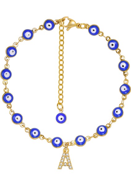 C A-Z Ilk Halhal Nazar Mavi Gözlü Kadınlar Için, Altın Rengi Paslanmaz Çelik Zincir Halhal Yaz Takı Genç Kız Hediyeler (Yurt Dışından) fiyatları