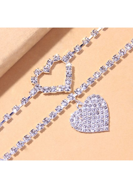 Bbb Charm Bling Rhinestone Kalp Halhal Bilezik Hollow Out Aşk Ayak Zinciri Yaz Plaj Takı Aksesuarları Kadınlar Için (Yurt Dışından) fırsatları