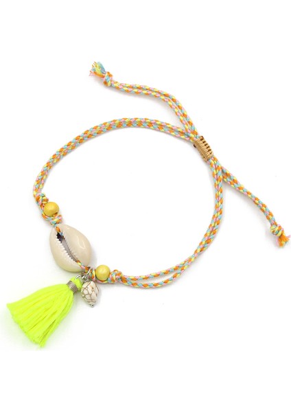 D1761A Halhal Kadınlar Için Ayak Takısı Boho El Yapımı Püskül Kabuk Ayarlanabilir Halat Zincir Ayak Bileği Bilezik Bacak Plaj Sandaletleri Aksesuarları (Yurt Dışından) fiyatları