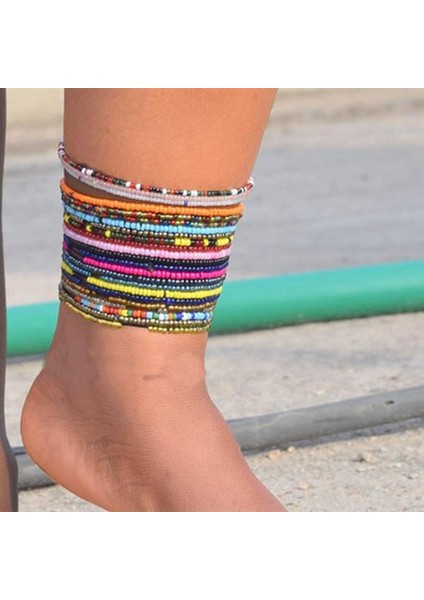 No.13 Boyutu 2020 Moda Plaj Halhal Boncuklu El Yapımı Boncuklu Halhal Kadınlar Için Ayarlanabilir Renkli Halhal Bilezik Bacak Üzerinde Ayak Takısı (Yurt Dışından) fiyatları