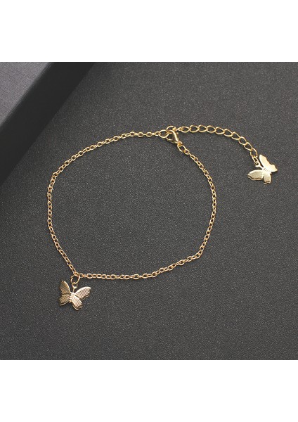 S514JIN1 Bohemian Gümüş Renk Halhal Bilezik Bacak Üzerinde Moda Kalp Kadın Halhal Yalınayak Kadınlar Için Bacak Zinciri Plaj Ayak Mücevher (Yurt Dışından)