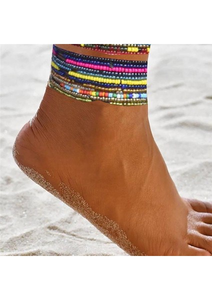 No.10 Boyutu 2020 Moda Plaj Halhal Boncuklu El Yapımı Boncuklu Halhal Kadınlar Için Ayarlanabilir Renkli Halhal Bilezik Bacak Üzerinde Ayak Takısı (Yurt Dışından) modelleri