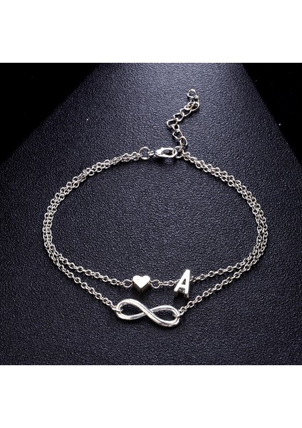 M Boyutu Boho Ilk Halhal Kalp Sonsuzluk Gümüş Renk Ayak Bileği Bilezik Bacak Üzerinde Cha Mektup Halhal Kadınlar Için Ayak Bileği Plaj Ayak Takısı (Yurt Dışından) indirimleri