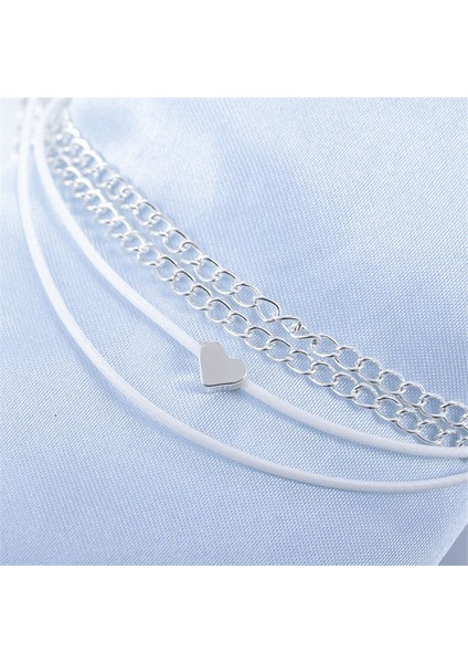 S514JIN3 Bohemian Gümüş Renk Halhal Bilezik Bacak Üzerinde Moda Kalp Kadın Halhal Yalınayak Kadınlar Için Bacak Zinciri Plaj Ayak Mücevher (Yurt Dışından) fırsatları