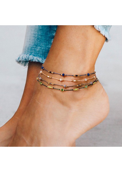No.5 Boyutu Kadın Bohemian Renkli Boncuklar Ayak Bileği Bilezikler Bacak Ayak Takısı Charm Halhal Kadınlar Için Sörf Plaj Tatil Aksesuarları Mujer (Yurt Dışından) fiyatları