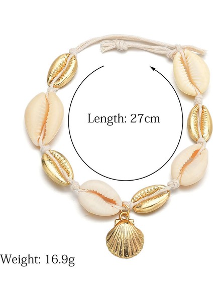 NO.4985 Boyutu Yaz Deniz Kabuğu Halhal Ayak Bileği Bilezikler Kadınlar Için Charms Tarak Deniz Kabuğu Halhal Bilezik Bacak Üzerinde Kadın Zinciri Ayak (Yurt Dışından) fiyatları