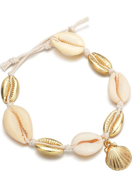 NO.4985 Boyutu Yaz Deniz Kabuğu Halhal Ayak Bileği Bilezikler Kadınlar Için Charms Tarak Deniz Kabuğu Halhal Bilezik Bacak Üzerinde Kadın Zinciri Ayak (Yurt Dışından) indirimleri