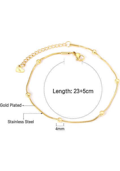 AN106801G Asonsteel Paslanmaz Çelik Zincir Halhal Bilezikler Karışık Renkli Türkiye Nazar Yuvarlak Top Boncuk Kadınlar Için Plaj Yaz Bacak Takı (Yurt Dışından)
