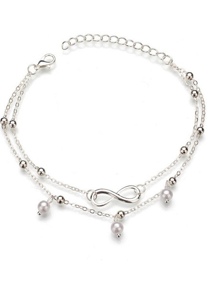 JL005B 2 Adet Moda Kadın Halhal Retro Inci Halhal Bilezik Seti Bohemia Ayak Plaj Halhal Kadınlar Için Yalınayak Zincir Trendy Takı (Yurt Dışından) fırsatları