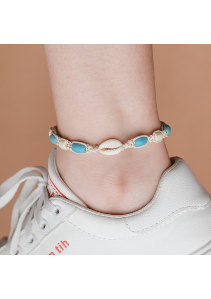 A1-G-SP014 1 Adet Boho Denizyıldızı Boncuklu Halhal Kabuklu Moda Kadın Plaj Ayarlanabilir Pirinç Boncuk Ayak Bileği Bilezik Kızlar Yaz Ayak Takı (Yurt Dışından)