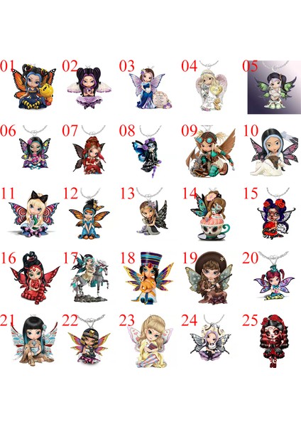 No.41 Boyutu 43 Stilleri Yaratıcı 3D Anime Karikatür Melek Kanatları Tasarım Bezemeler Figurineresin Kolye Su Dalgası Zincir Kolye (Yurt Dışından) modelleri