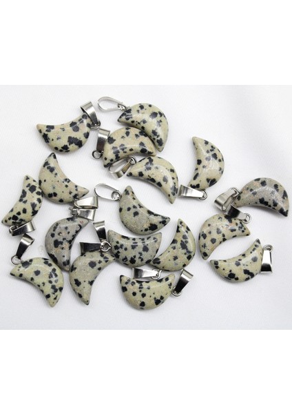 No.24 Sodalite Kristal Doğal Taş Ay Charms Kolye Dıy Kolye Kolye Takı Yapımı Aksesuarla (Yurt Dışından)