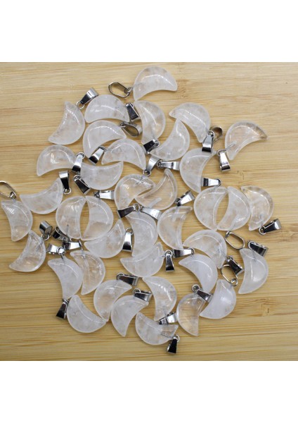 No.24 Sodalite Kristal Doğal Taş Ay Charms Kolye Dıy Kolye Kolye Takı Yapımı Aksesuarla (Yurt Dışından) indirimleri