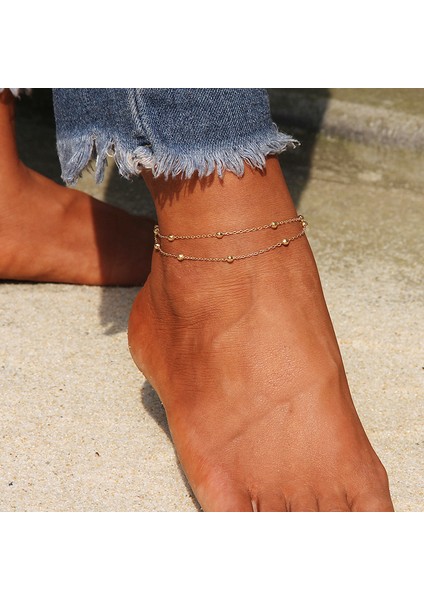 F Basit Kalp Kadın Halhal Yalınayak Tığ Sandalet Ayak Takı Bacak Yeni Halhal Ayak Bileği Bilezik Kadınlar Için Bacak Zinciri (Yurt Dışından) modelleri