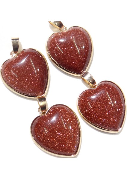 No.9 Yeni Doğal Taş Akik Aventurin Ametist Sodalite Kalp Şeklinde Kolye Boncuk Charms Takı Kolye Takı Yapımı IÇIN1PCS (Yurt Dışından)