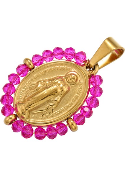 No.9 Boyutu 1 Adet Yeni Altın Rengi Oval Meryem Desen Gümüş Renk Kolye Uçları Kolye Bilezik Küpe Dıyjewelry Yapımı (Yurt Dışından)