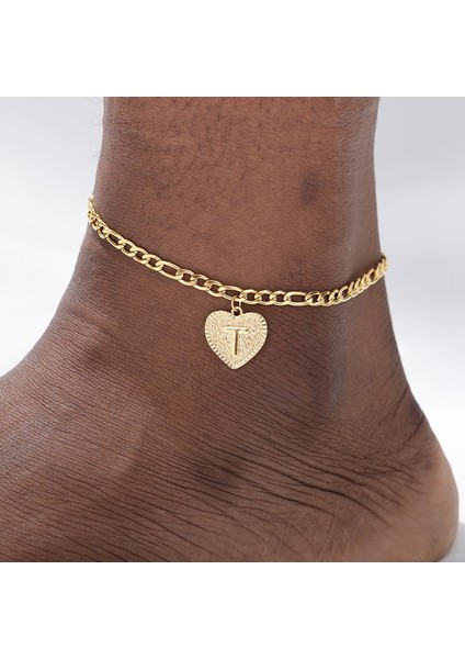 Altın Tarzı L Boyutu Ilk Kalp Halhal Kadınlar Için Kalp Mektup Paslanmaz Çelik Altın Renk Halhal Yaz Plaj Ayak Boho Takı Bijoux Femme (Yurt Dışından) fiyatları