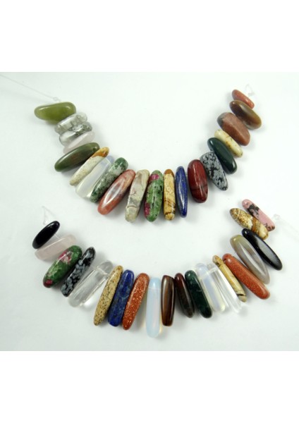 No.14 Doğal Taş Kuvars Kristal Lapis Kaplan Gözü Düzensiz Boncuk Kolye Diy Takı Yapımı Için Kolye Aksesuarla Erkekler Kadın (Yurt Dışından) fırsatları