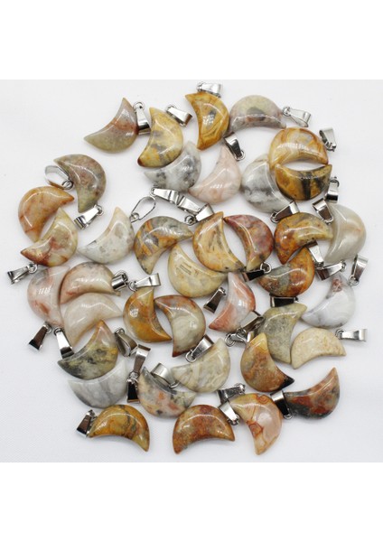 No.31 Sodalite Kristal Doğal Taş Ay Charms Kolye Dıy Kolye Kolye Takı Yapımı Aksesuarla (Yurt Dışından)
