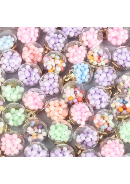 Pembe Yeni Lot Kabarcık Köpük Şeffaf Cam Küre Charms Kolye El Sanatları Takı Yapımı Için Bulgular Dıy Küpe Kolye (Yurt Dışından) fiyatları