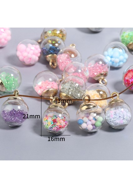 Pembe Yeni Lot Kabarcık Köpük Şeffaf Cam Küre Charms Kolye El Sanatları Takı Yapımı Için Bulgular Dıy Küpe Kolye (Yurt Dışından) modelleri