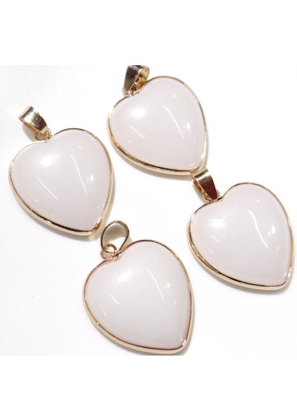 No.20 Yeni Doğal Taş Akik Aventurin Ametist Sodalite Kalp Şeklinde Kolye Boncuk Charms Takı Kolye Takı Yapımı IÇIN1PCS (Yurt Dışından)