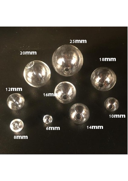6 mm 10 Parça Set Yuvarlak Cam Küre Şişe Kolye Dıy Mini Şeffaf Cam Küre Kabarcık Top Kristal Kolye (Yurt Dışından) modelleri