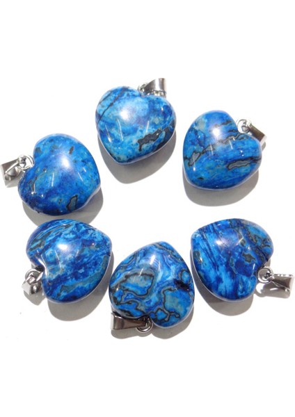 No.8 16 mm Doğal Taş Kuvars Kristal Turquoises Kaplan Gözü Opal Charm Kalp Kolye Diy Takı Yapımı Kolye Aksesuarla (Yurt Dışından)