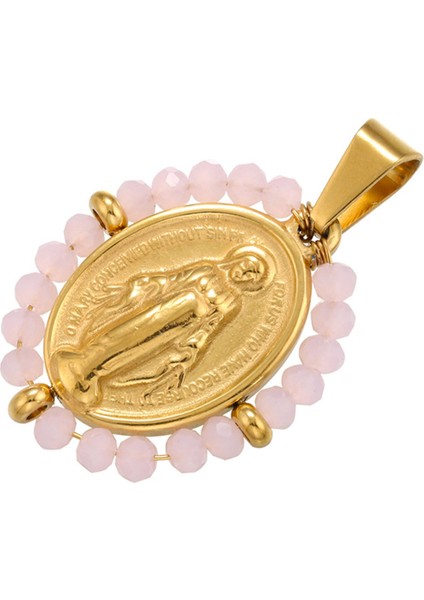 No.4 Boyutu 1 Adet Yeni Altın Rengi Oval Meryem Desen Gümüş Renk Kolye Uçları Kolye Bilezik Küpe Dıyjewelry Yapımı (Yurt Dışından)