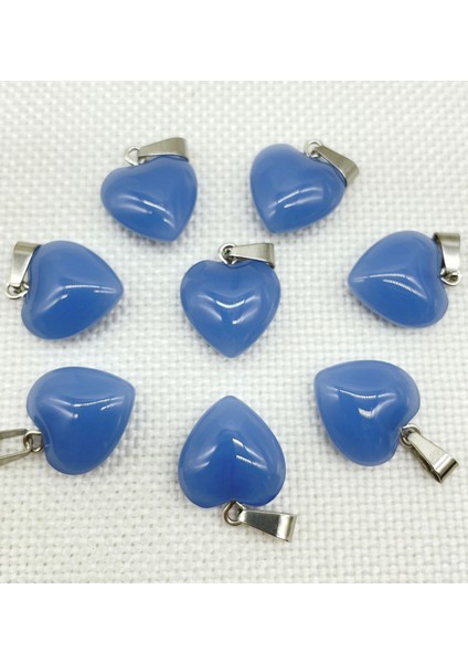 No.36 16MM Doğal Taş Taş Kuvars Kristal Opal Kedi Gözü Renkli Takılar Kalp Kolye Diy Takı Yapımı Için Kolye (Yurt Dışından)