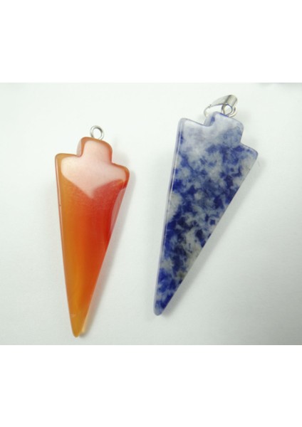 No.17 Doğal Taş Turkuaz Lapis Kuvars Kristal Kaplan Gözü Opal Charm Ok Kolye Diy Takı Yapımı Için Kolye Aksesuarları (Yurt Dışından) indirimleri