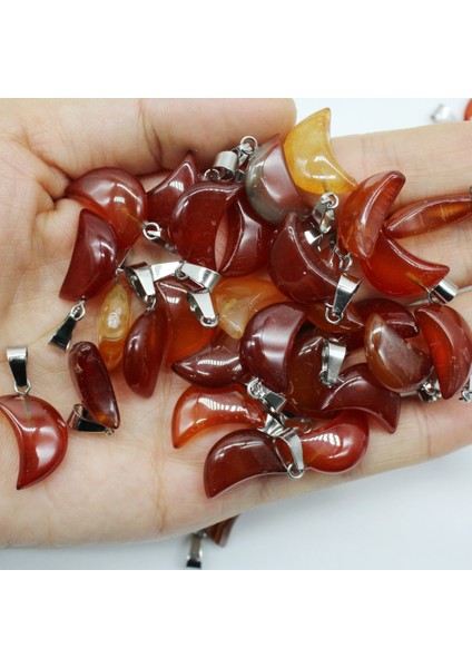 No.18 Sodalite Kristal Doğal Taş Ay Charms Kolye Dıy Kolye Kolye Takı Yapımı Aksesuarla (Yurt Dışından) fiyatları