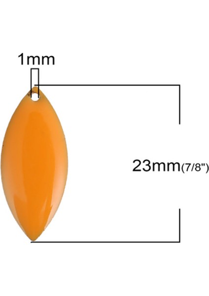 No.6 Boyutu Doreenbeads Moda Bakır Emaye Payetler Kolye Markiz Kaplamasız Renkli Emaye Dıy Takılar x 10MM("), (Yurt Dışından)