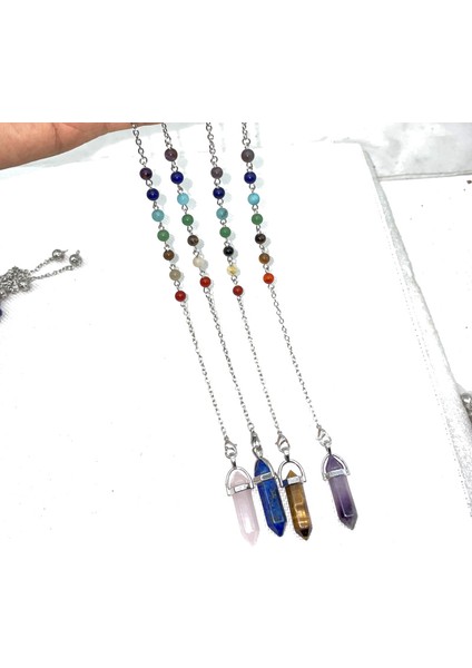 No.7 Doğal Taş Taş Kuvars Kristal Lapis Agateakra Reiki Şifa Pendül Kolye Hex Sarkaçlar Maden Arama Için Divinatio (Yurt Dışından) fırsatları