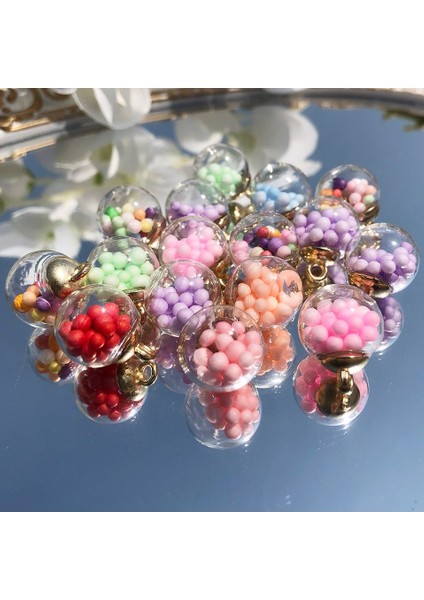 Mavi Yeni Lot Kabarcık Köpük Şeffaf Cam Küre Charms Kolye El Sanatları Takı Yapımı Için Bulgular Dıy Küpe Kolye (Yurt Dışından) fırsatları