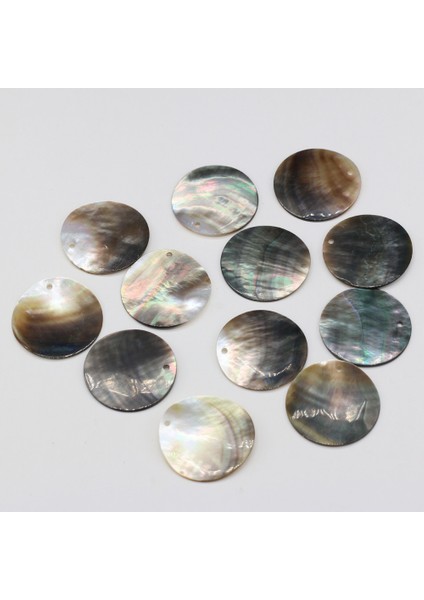 15X15MM Doğal Siyah Kabuk Yuvarlak Charm Kolye Takı Yapımı Için Dıy Kolye Bilezik Aksesuarları Kadın Hediyeler (Yurt Dışından) indirimleri