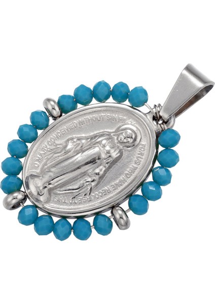 No.12 Boyutu 1 Adet Yeni Altın Rengi Oval Meryem Desen Gümüş Renk Kolye Uçları Kolye Bilezik Küpe Dıyjewelry Yapımı (Yurt Dışından)