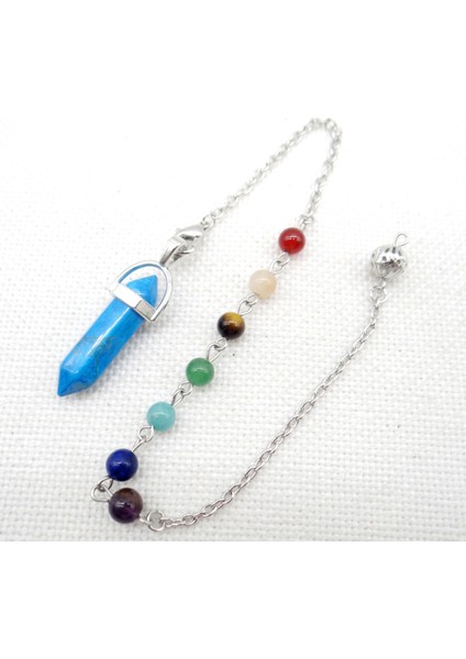 Mavi Doğal Taş Taş Kuvars Kristal Lapis Agateakra Reiki Şifa Pendül Kolye Hex Sarkaçlar Maden Arama Için Divinatio (Yurt Dışından)