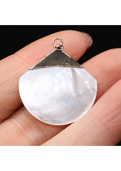 B Tipi Doğal Beyaz Sedef Kabuk Zarif Charm Fan Kolye El Yapımı El Sanatları Dıy Kolye Küpe Takı Aksesuarları Yapımı (Yurt Dışından) modelleri