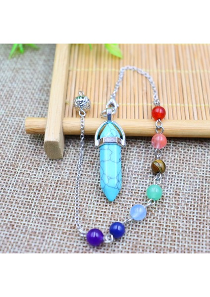 Gümüş Doğal Taş Altıgen Mermi Sarkaç Zincir Çakra Maden Arama Kristal Reiki Şifa Pendül Kolye Sarkaçlar Radiesthesia Için (Yurt Dışından) fırsatları