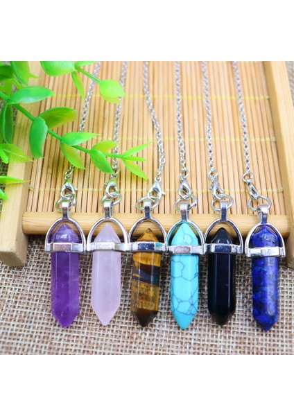 Gümüş Doğal Taş Altıgen Mermi Sarkaç Zincir Çakra Maden Arama Kristal Reiki Şifa Pendül Kolye Sarkaçlar Radiesthesia Için (Yurt Dışından) indirimleri