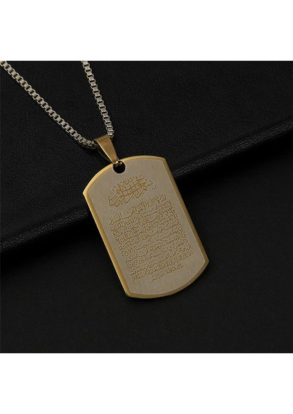 Gümüş Yeni Moda Erkekler Kolye Müslüman Paslanmaz Çelik Kadın Kolye Kazak Zinciri Kız Takı Boyun Zinciri Aksesuarları (Yurt Dışından) modelleri