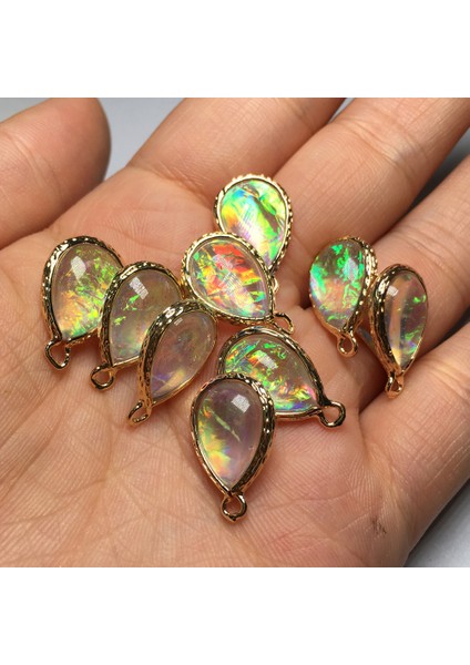 7X21MM 2 Adet Ince Sentetik Opal Kolye Reiki Heal Altın Plaka Küpe Aksesuarları Moda Takı Yapımı Için Kadın Kolye Küpe (Yurt Dışından) fiyatları